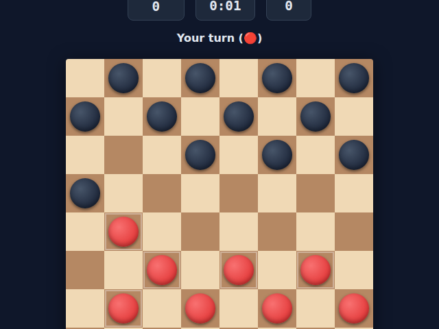 Checkers game screenshot