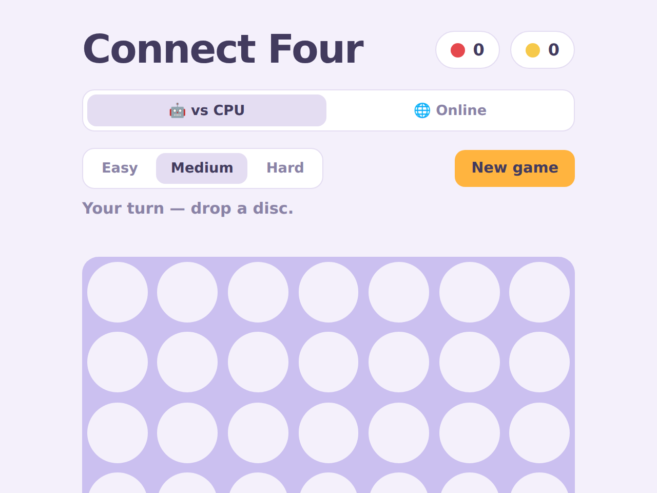 Connect Four game screenshot
