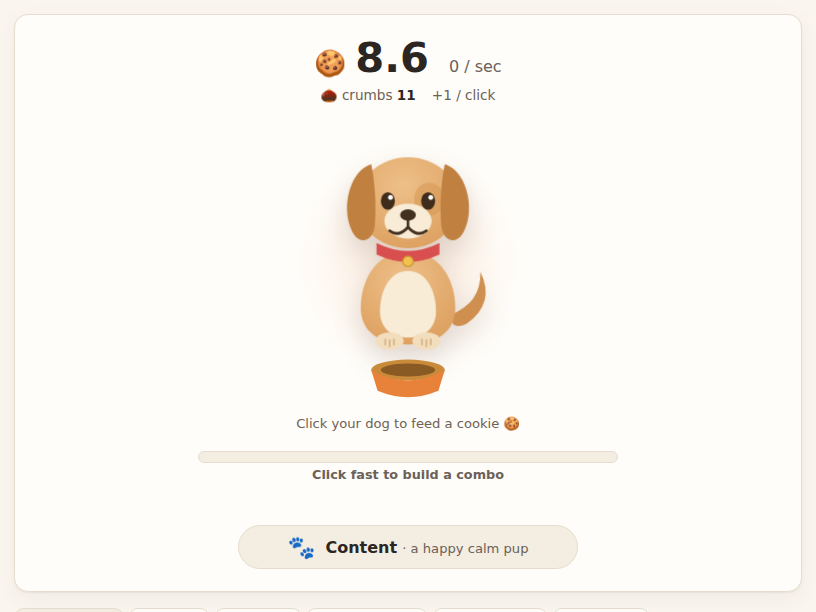 Good Boy Clicker game screenshot