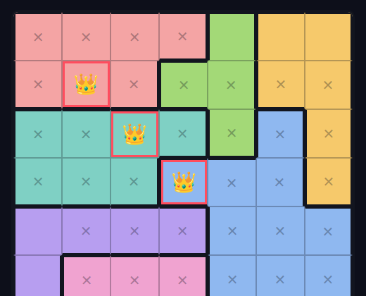 Queens game screenshot