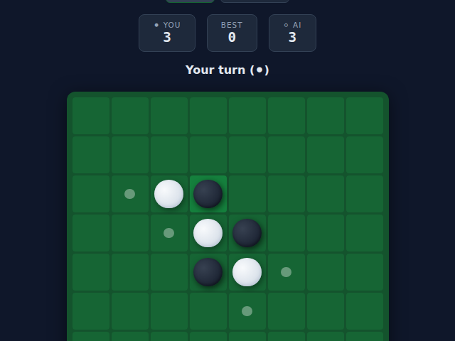 Reversi game screenshot