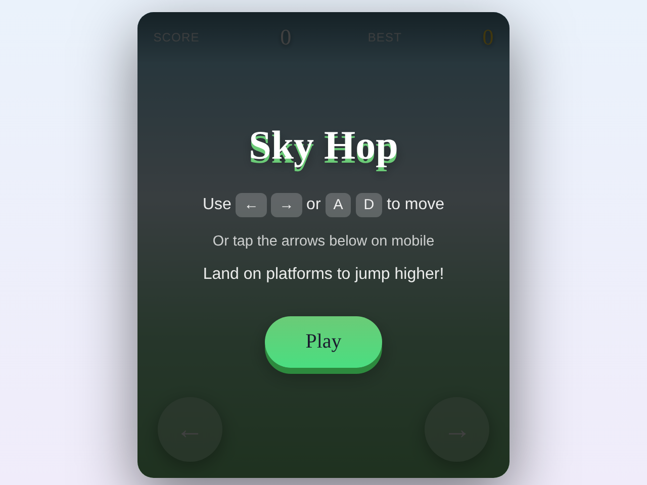 Sky Hop game screenshot
