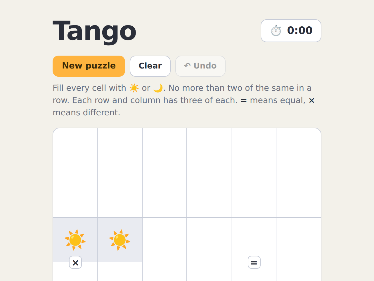 Tango game screenshot